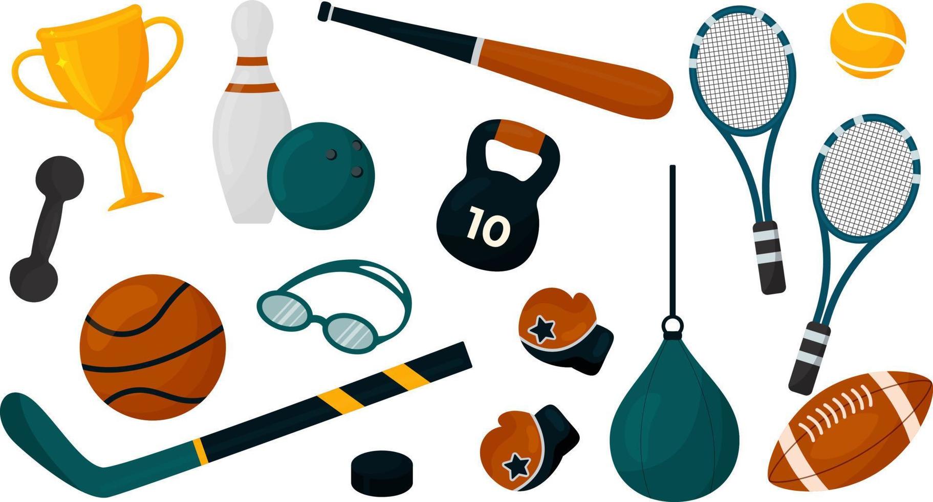 sport clip arts set vector