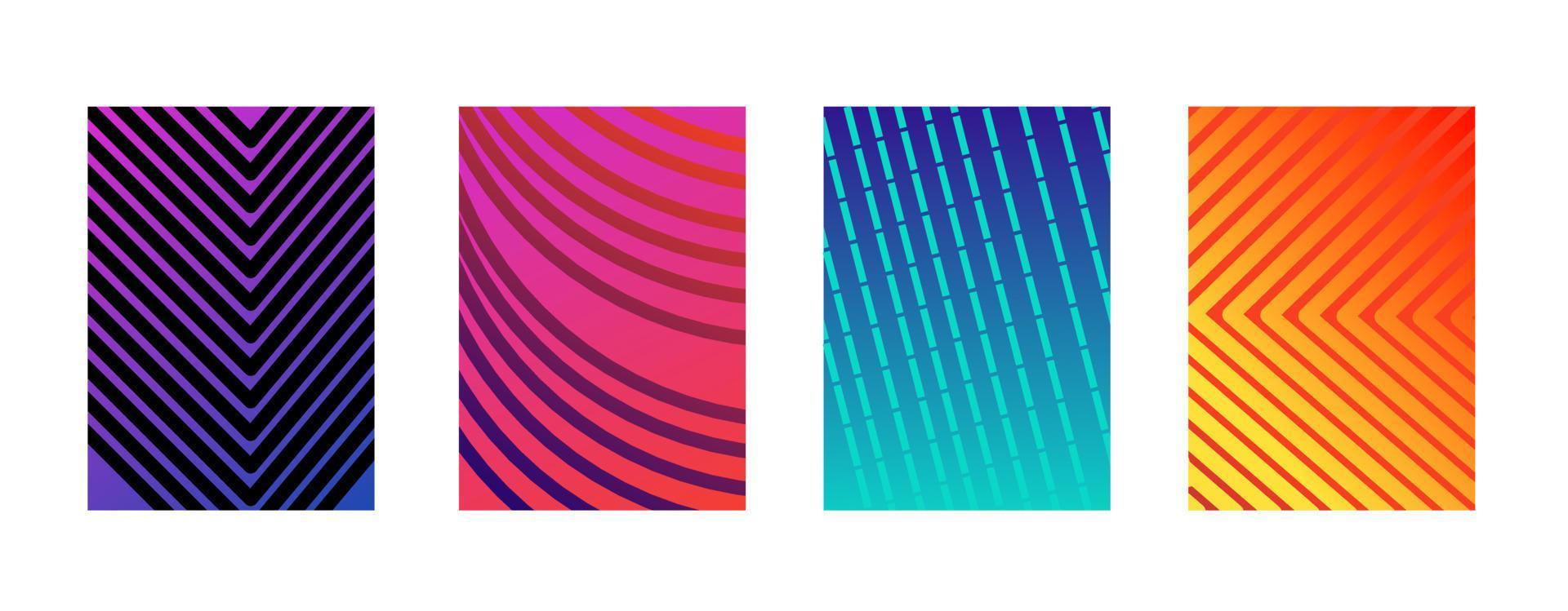 Minimal covers design. Colorful halftone gradients. Future geometric patterns. vector