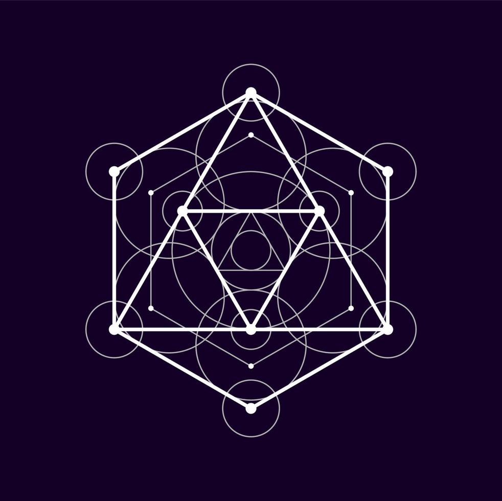 Alchemy sacred sign geometric boho tattoo element vector