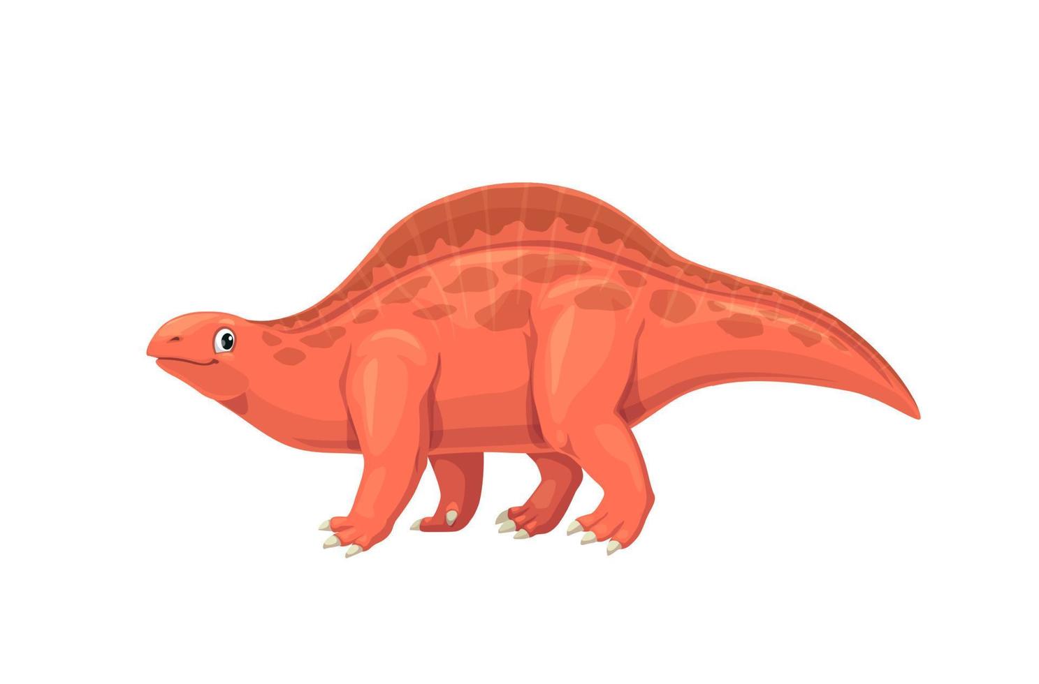 Cartoon lotosaurus dinosaur character poposauroid vector