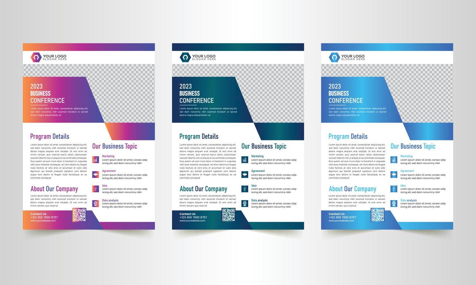 Professional corporate business flyer template  design vector
