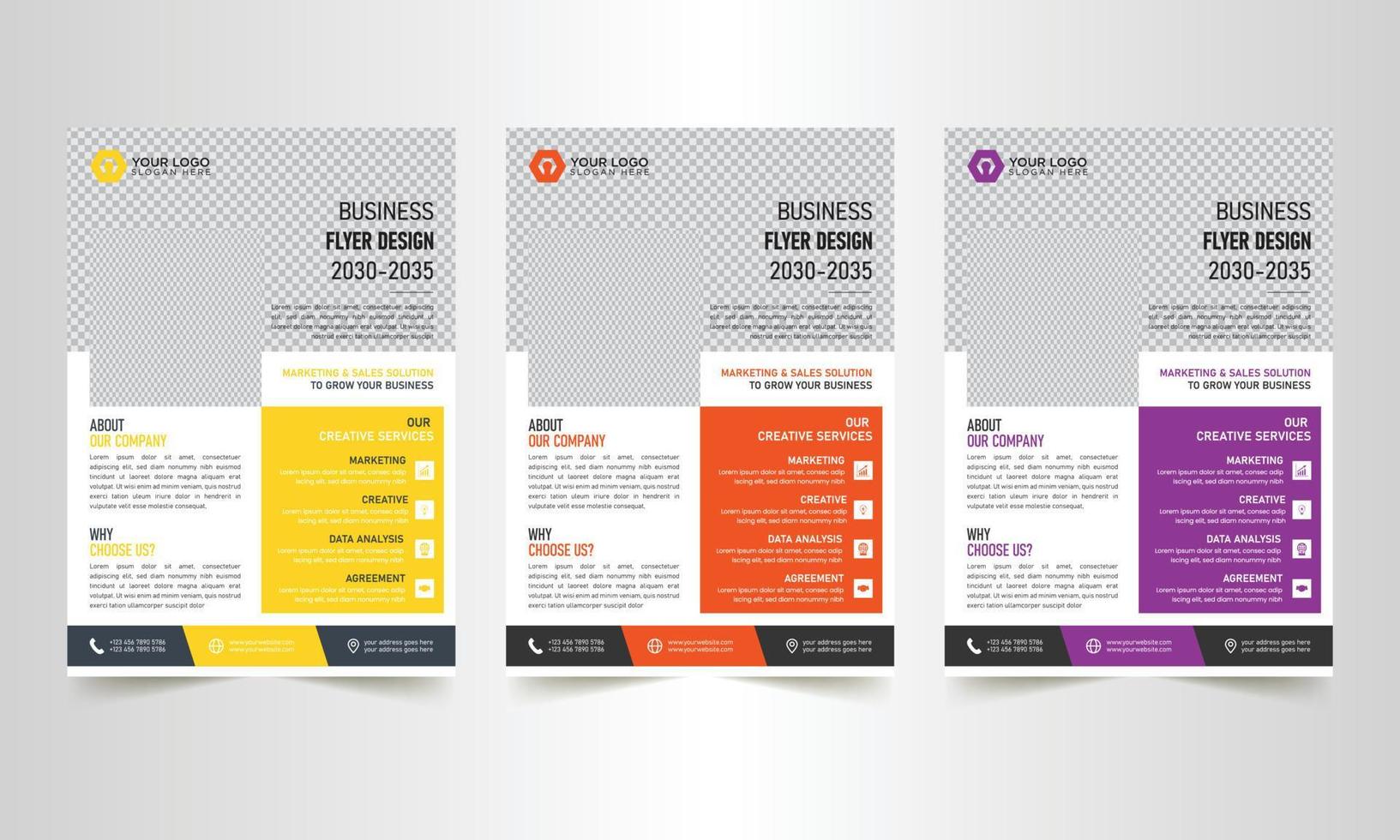 Professional Corporate business flyer template design vector