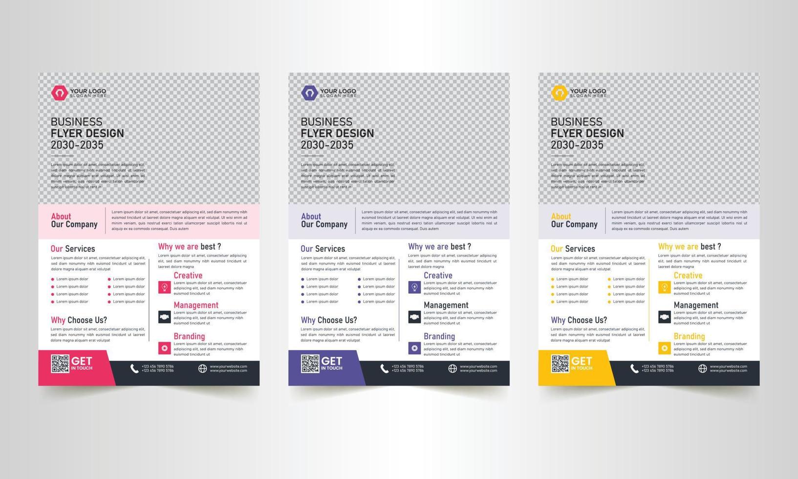 Professional Corporate business flyer template design vector