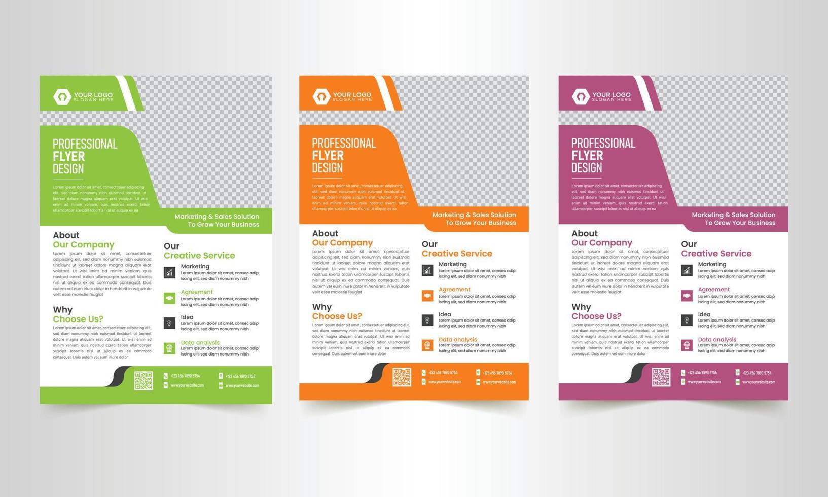 Professional Corporate business flyer template design vector