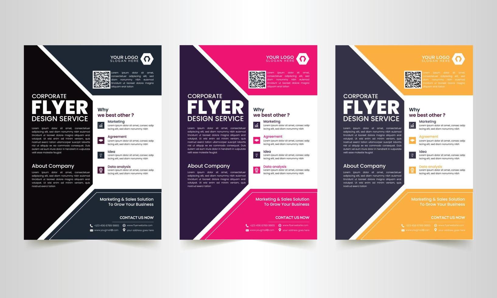 Professional Corporate business flyer template design vector