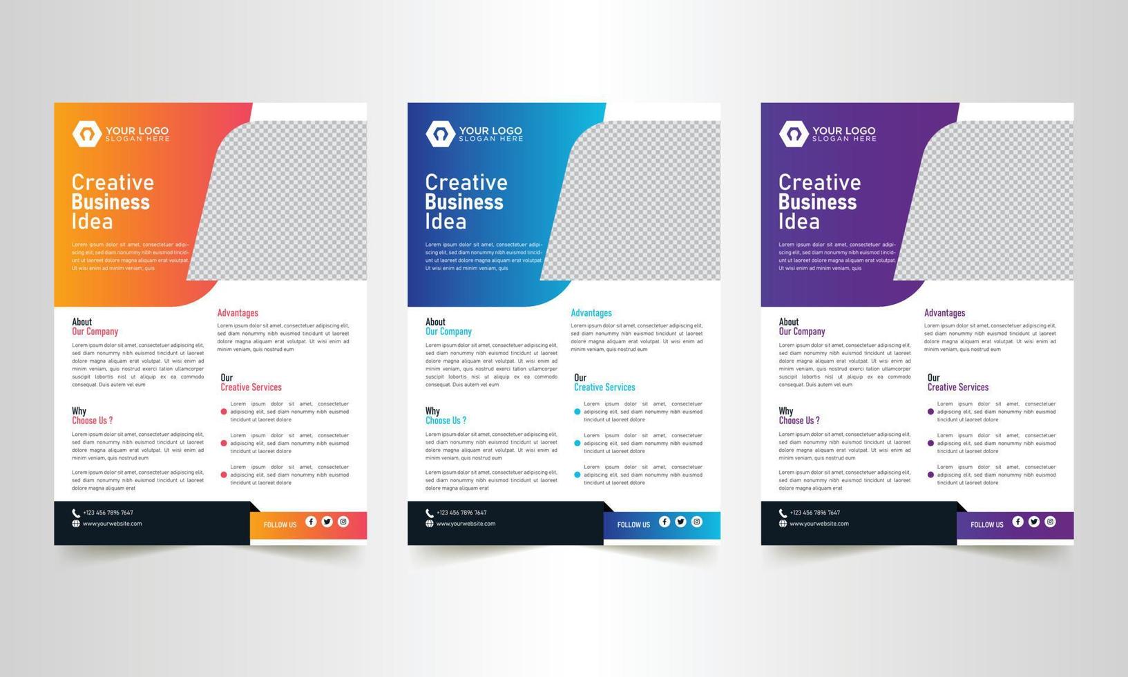 Professional Corporate business flyer template design vector