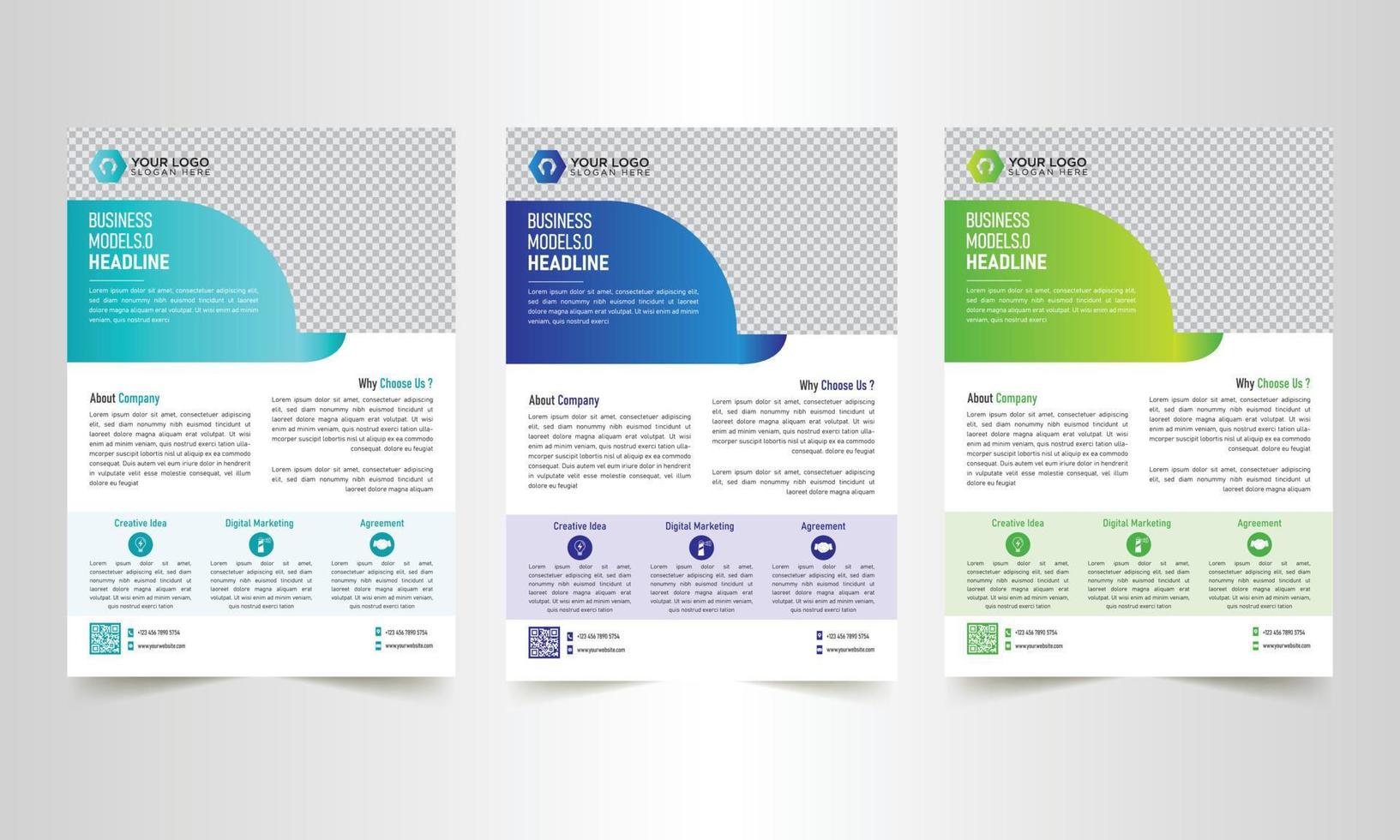 Professional Corporate business flyer template design vector