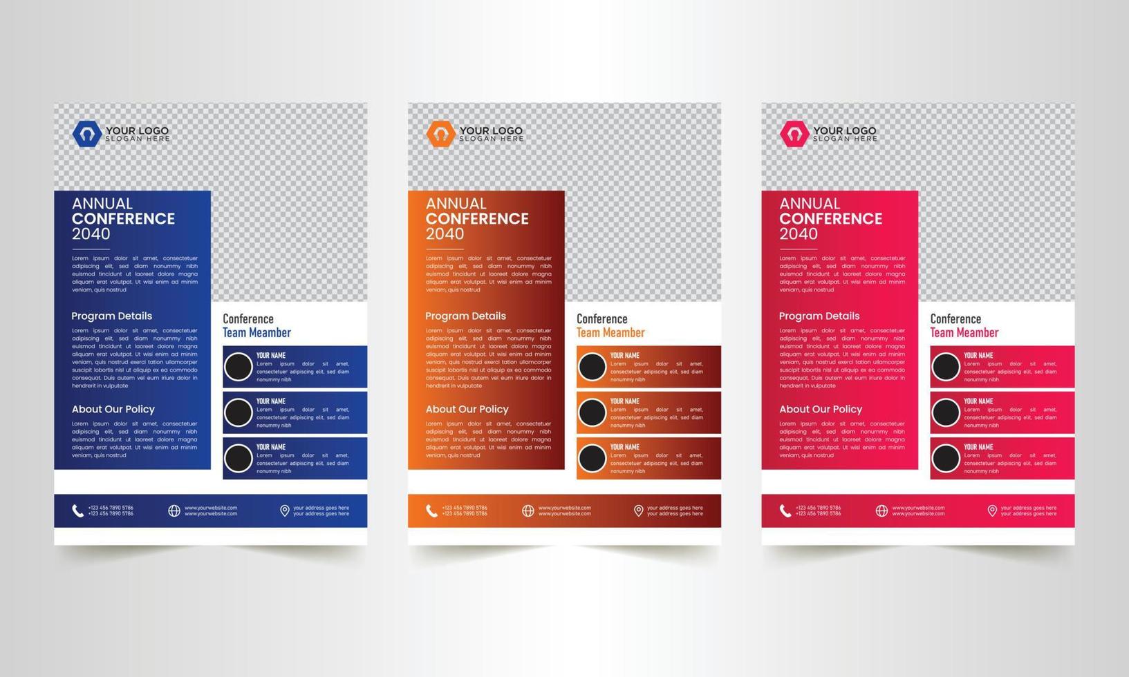 Professional Corporate business flyer template design vector