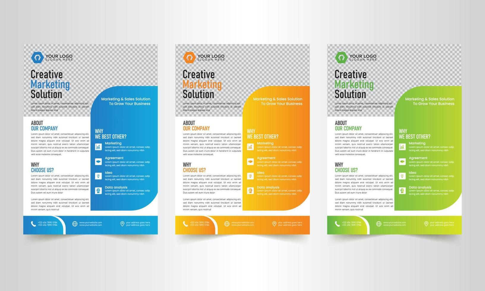 Professional Corporate business flyer template design vector