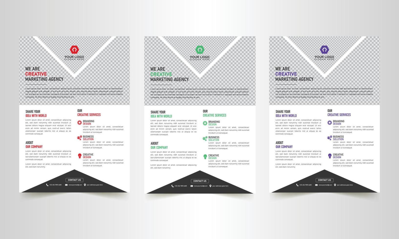 Professional Corporate business flyer template design vector