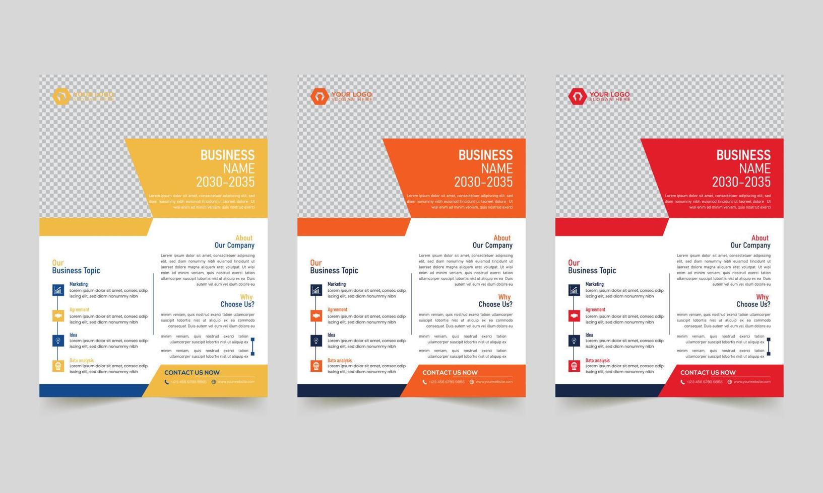 Professional corporate business flyer template  design vector