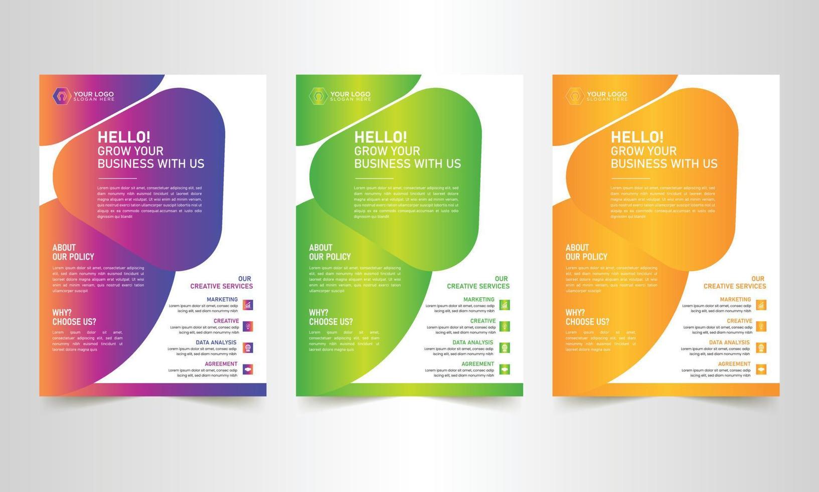 Professional corporate business flyer template  design vector