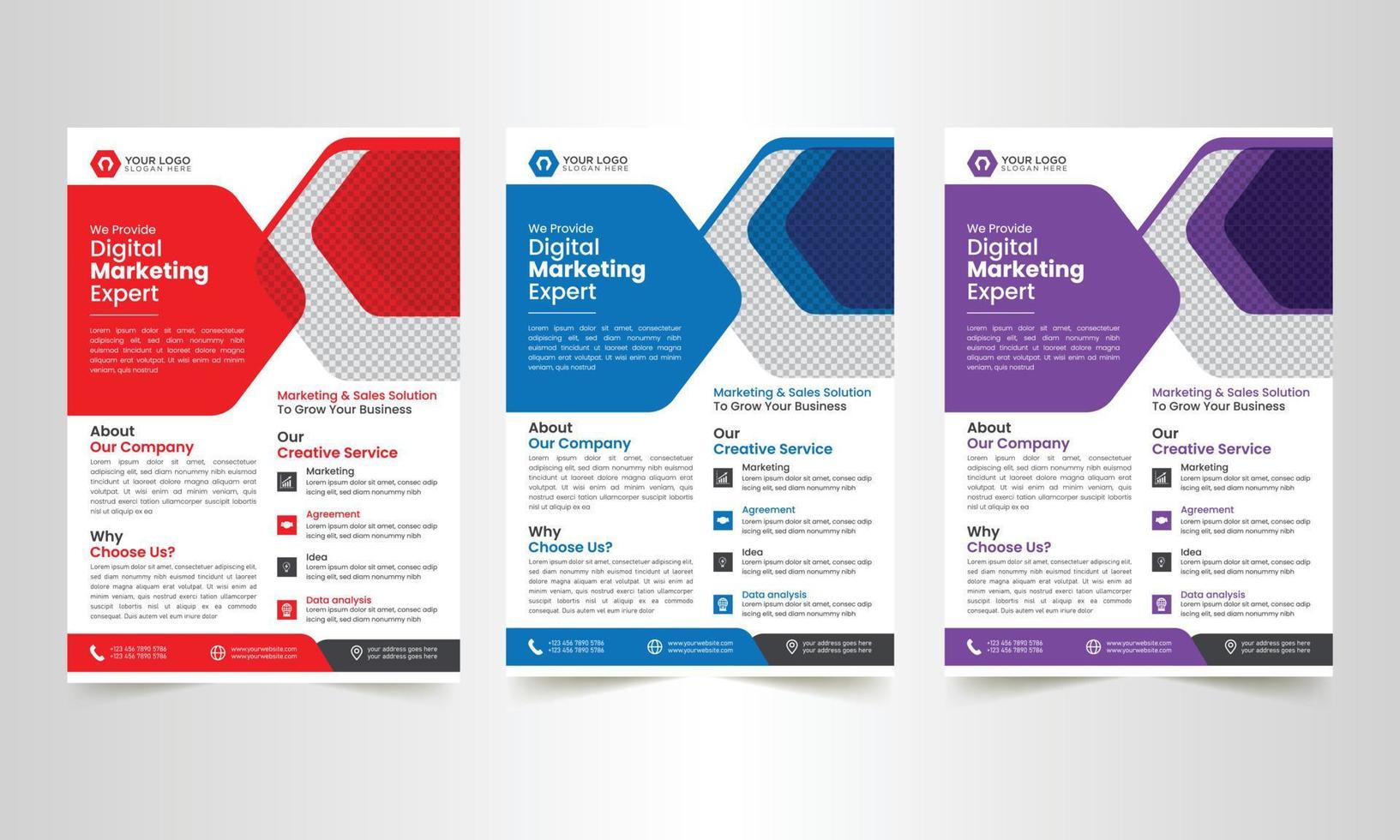 Professional Corporate business flyer template design vector
