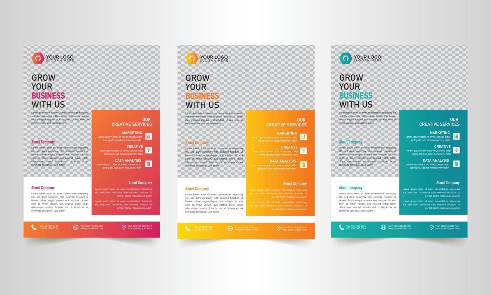 Professional Corporate business flyer template design vector