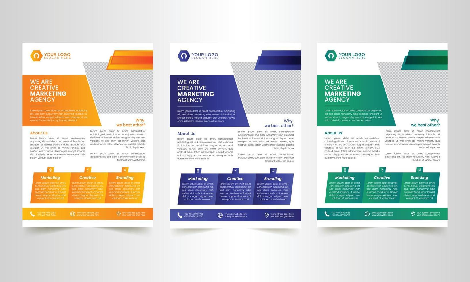 Professional Corporate business flyer template design vector