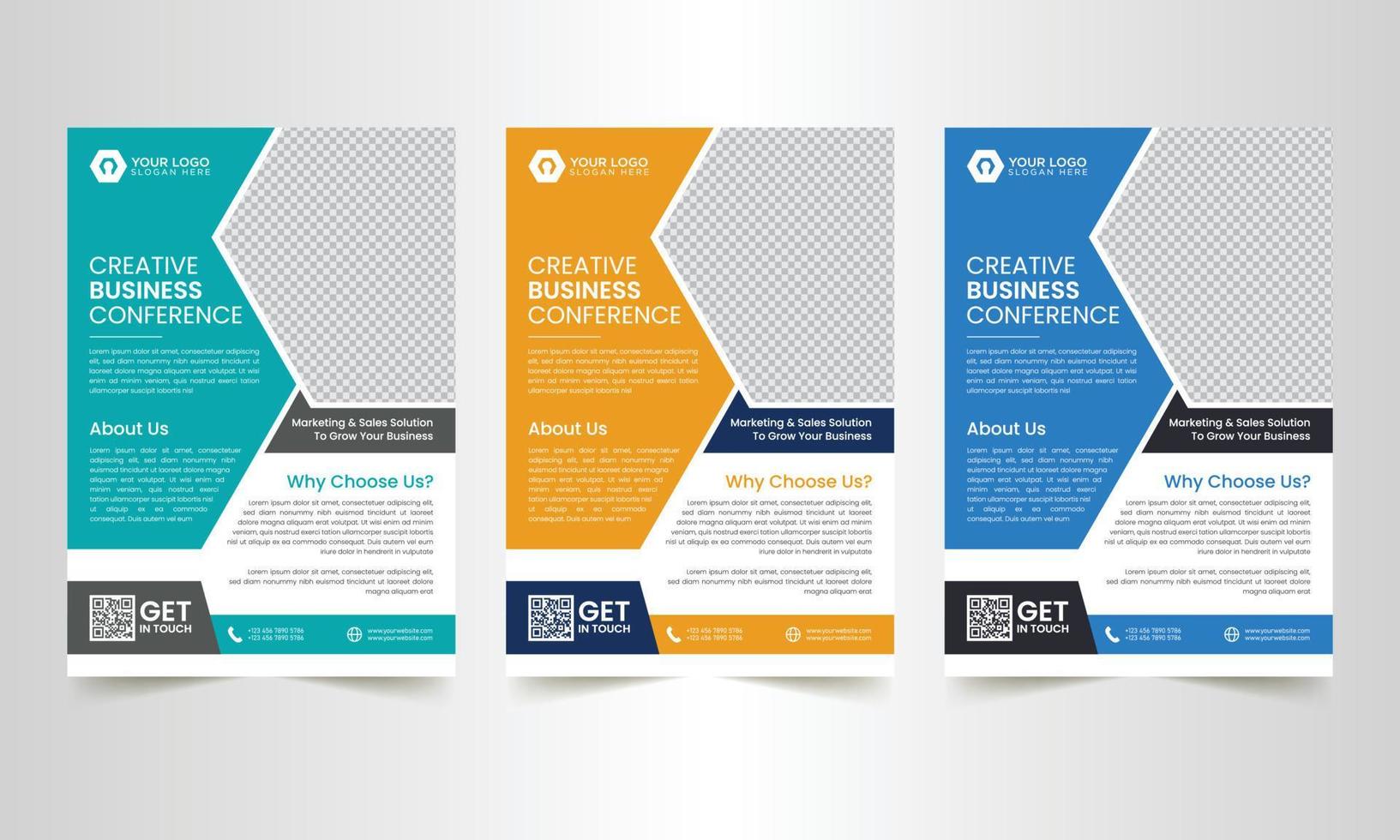 Professional Corporate business flyer template design vector