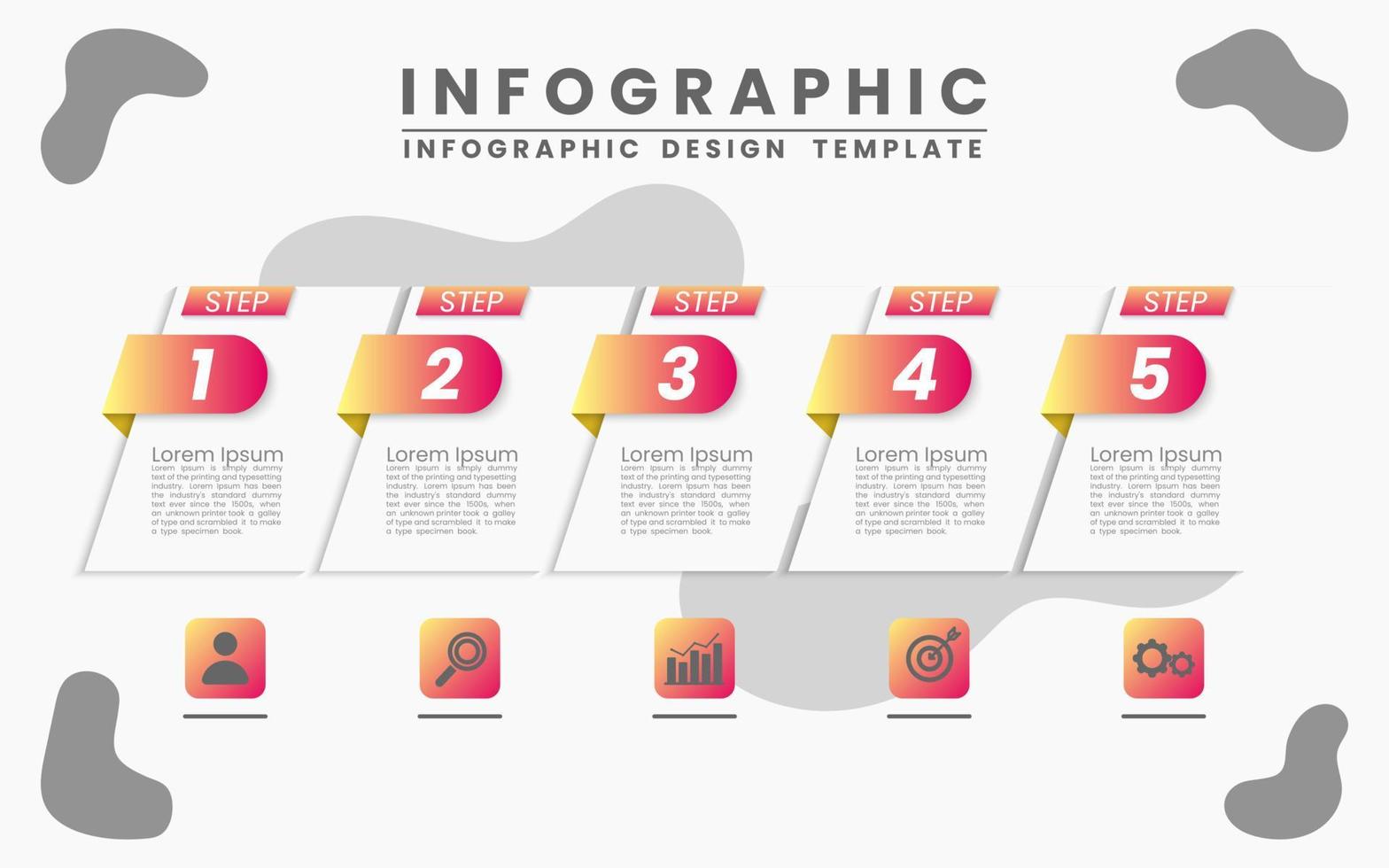 infografía modelo diseño con íconos y 5 5 opciones o pasos. cuadrado modelo diseño. presentación negocio infografía modelo. ilustración vector 10 eps.