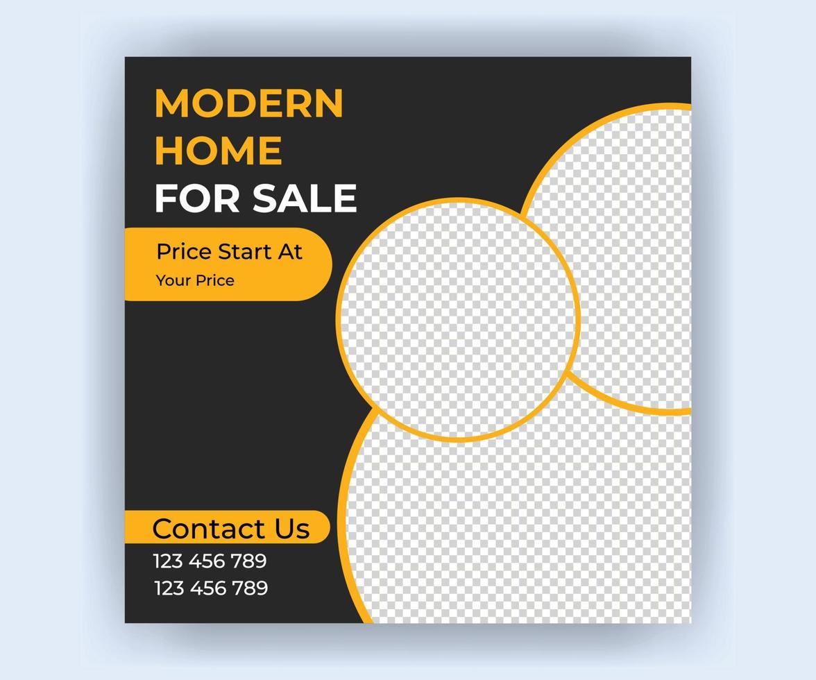 Real Estate Social Media Post Design vector