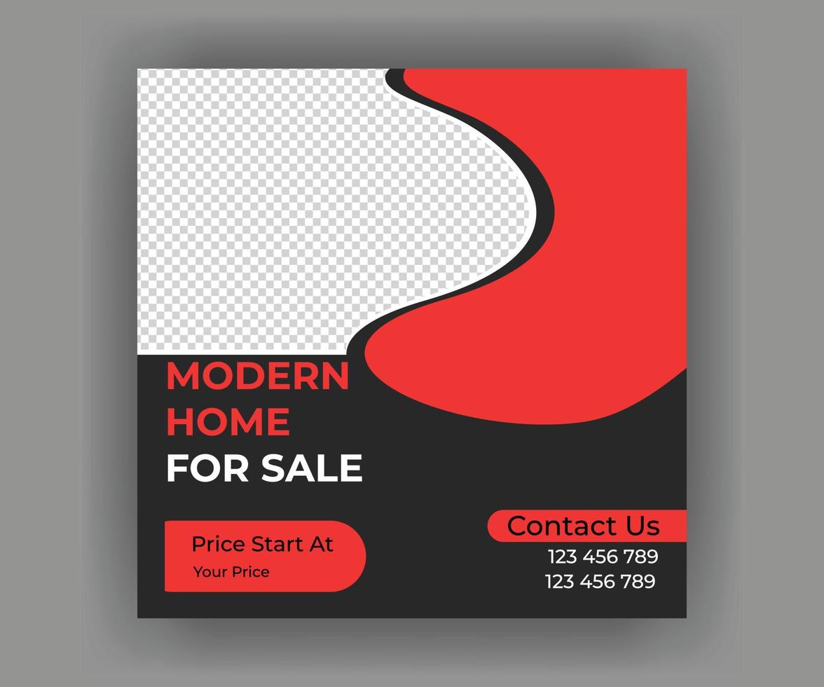 Real Estate Social Media Post  Web banner vector