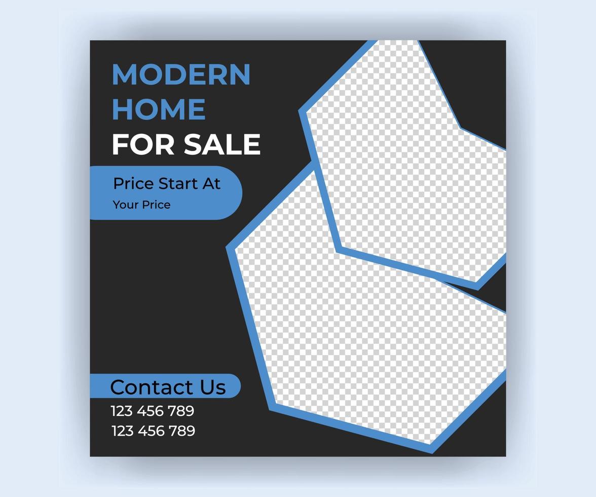 Real Estate Social Media Post  Web banner vector