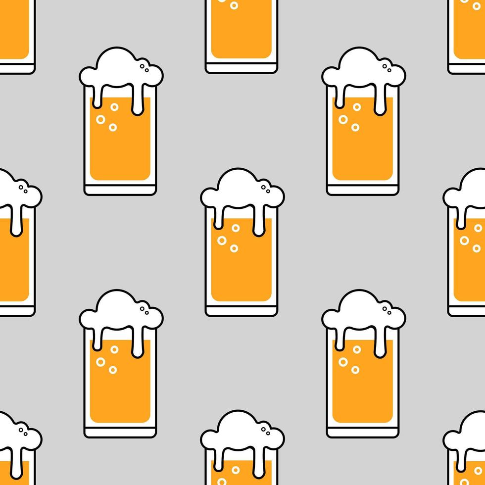 cerveza icono modelo. vector ilustración. plano dibujos animados estilo. de colores línea ilustración.