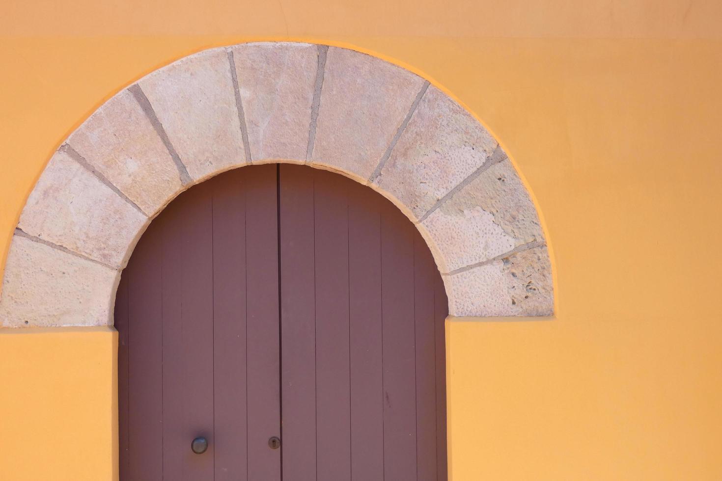 Typical Catalan farmhouse door in this case in the modernist house of Can Negre in Sant Joan Despi in the province of Barcelona. photo