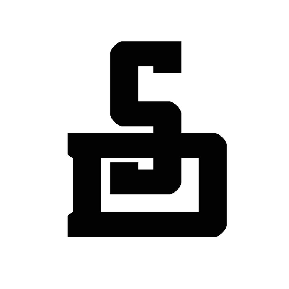 initial letter SD logo vector design