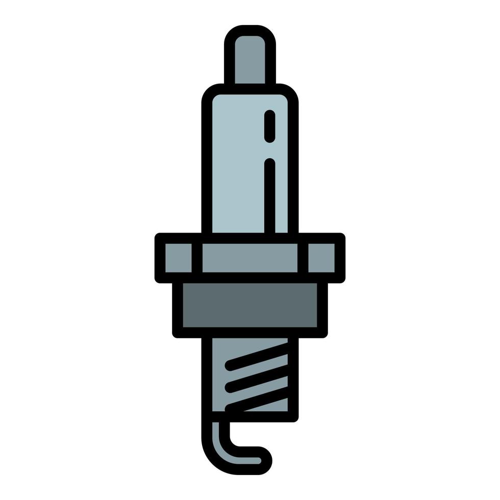 Spark plug icon outline vector. Car motor part vector