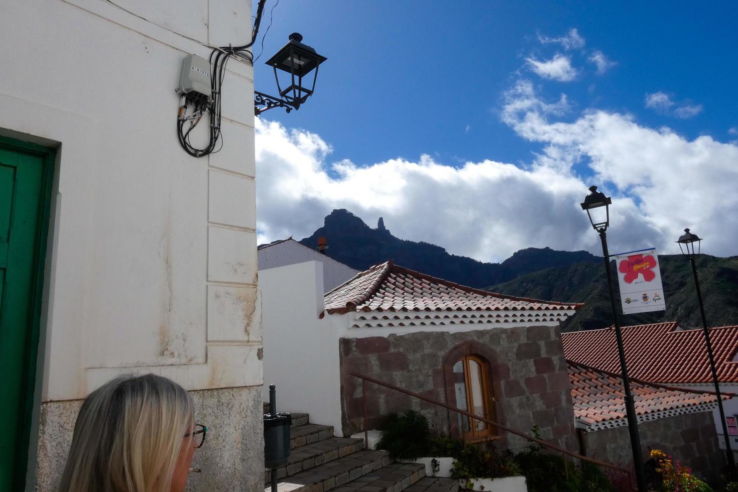 pueblo de tejeda en el centrar de el isla de gran canarias foto