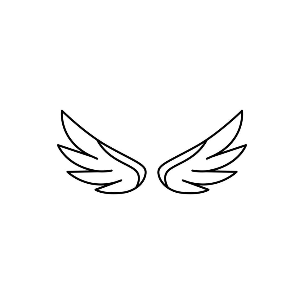 Angel wings icon vector. fly illustration sign collection. pilot symbol. wings logo. vector