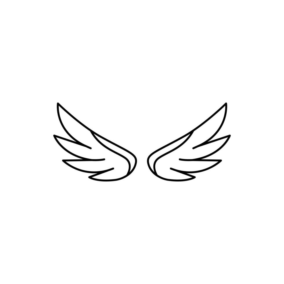 Angel wings icon vector. fly illustration sign collection. pilot symbol. wings logo. vector