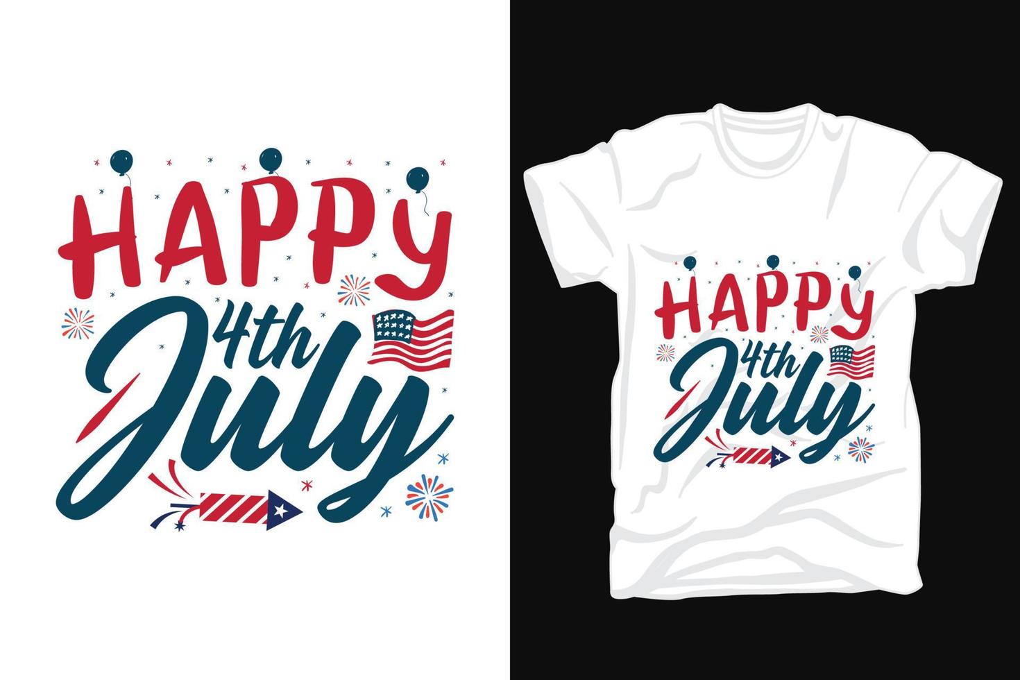 Happy 4th july t shirt design vector