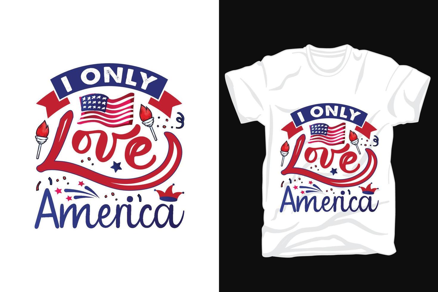 yo solamente amor America mamá t camisa diseño vector