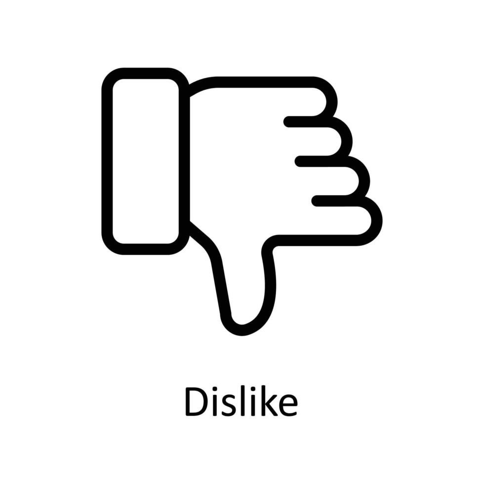 Dislike Vector  outline Icons. Simple stock illustration stock
