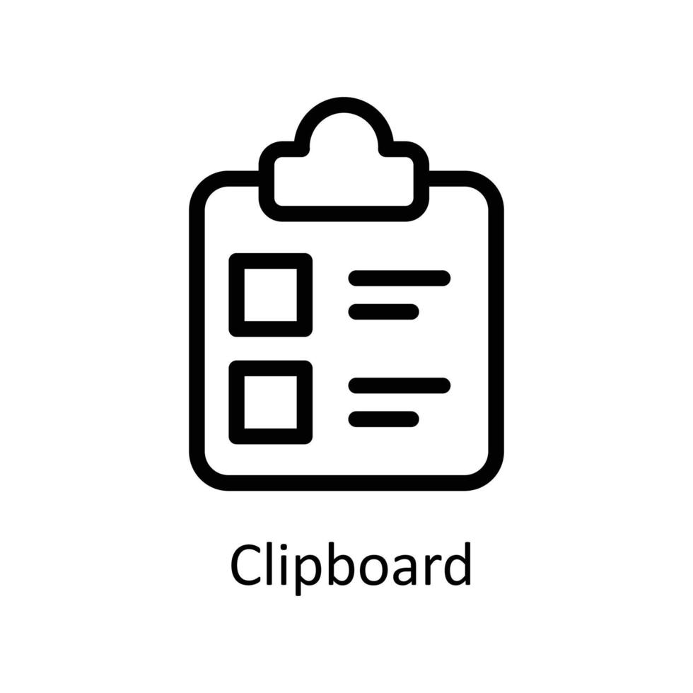 Clipboard Vector  outline Icons. Simple stock illustration stock