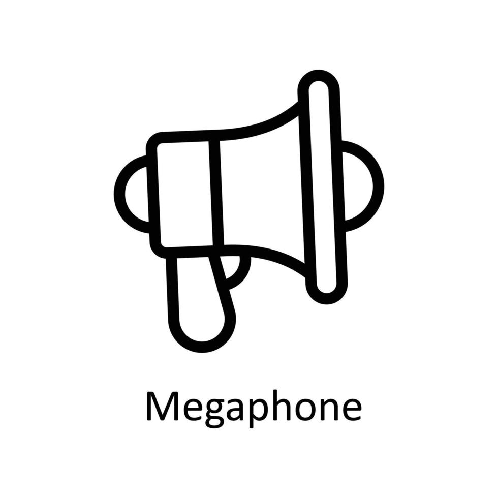 megáfono vector contorno iconos sencillo valores ilustración valores