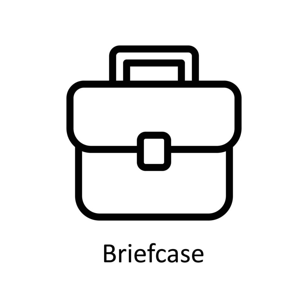 Briefcase Vector  outline Icons. Simple stock illustration stock