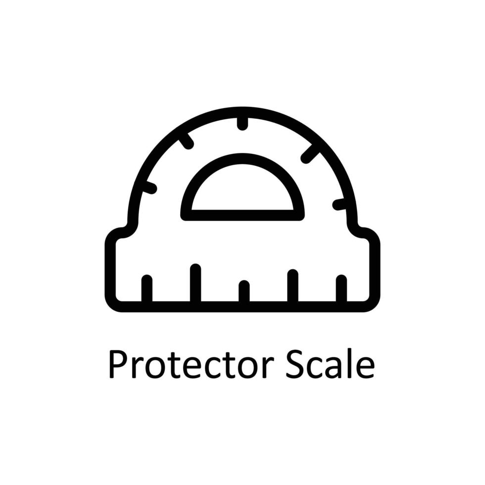 protector escala vector contorno iconos sencillo valores ilustración valores