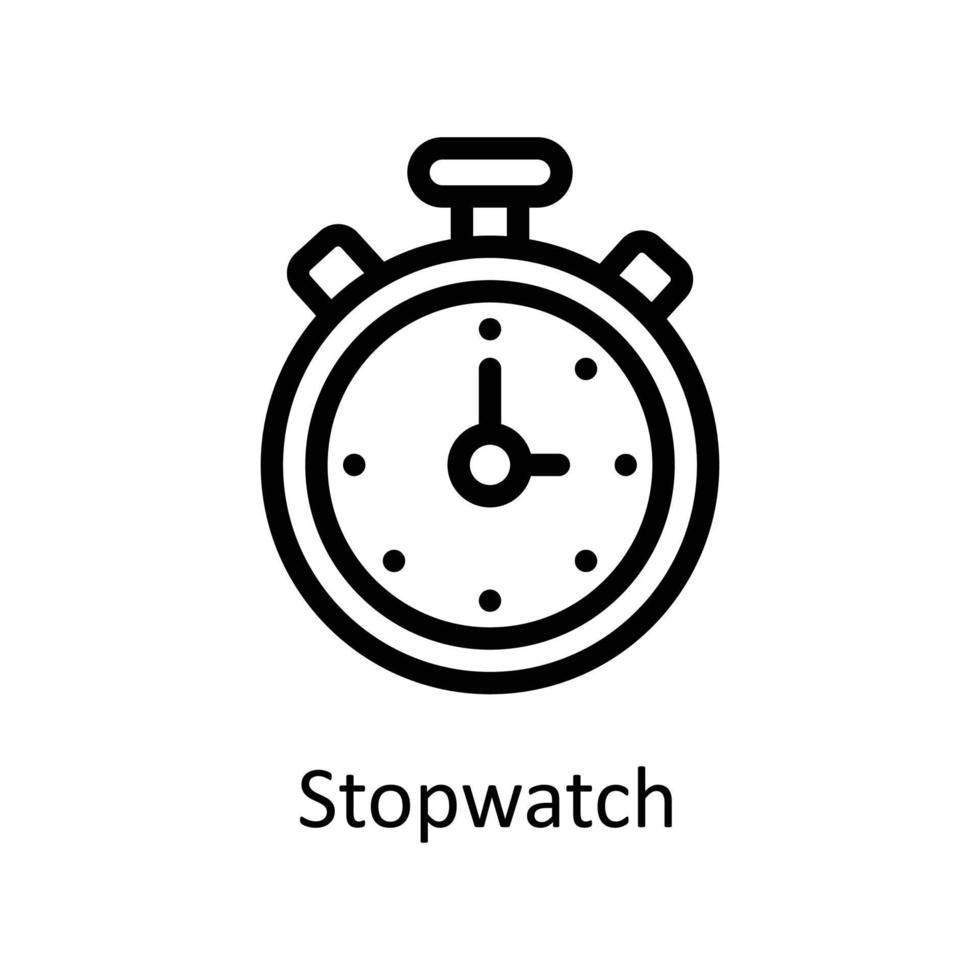 Stopwatch Vector  outline Icons. Simple stock illustration stock