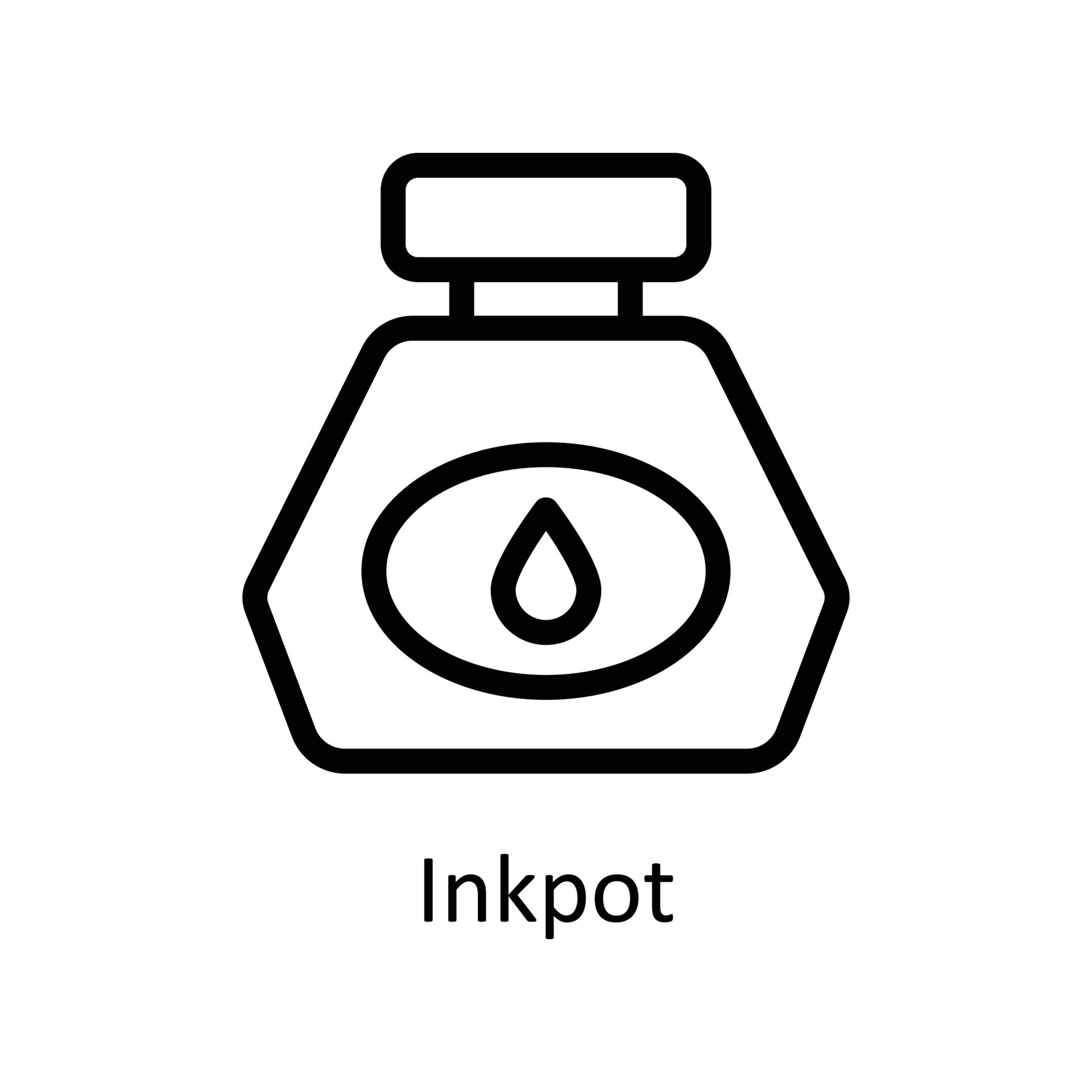 Inkpot Vector outline Icons. Simple stock illustration stock 21566171 Vector Art at Vecteezy