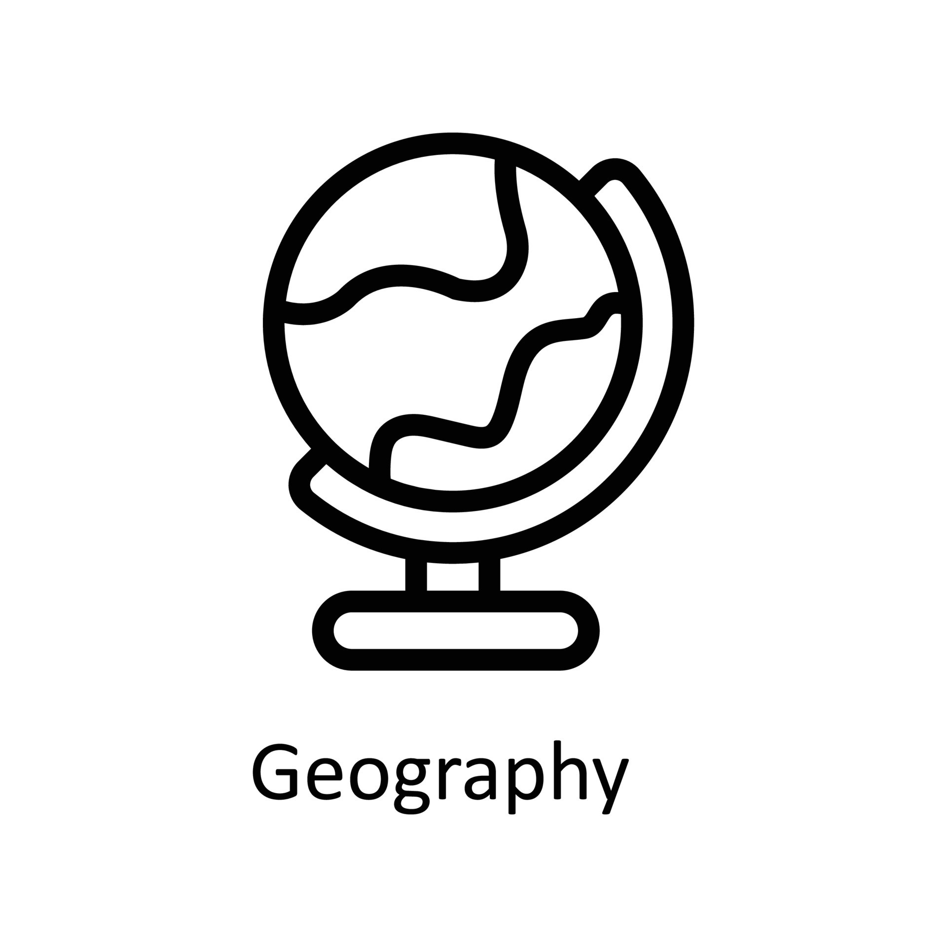 Geography Vector outline Icons. Simple stock illustration stock