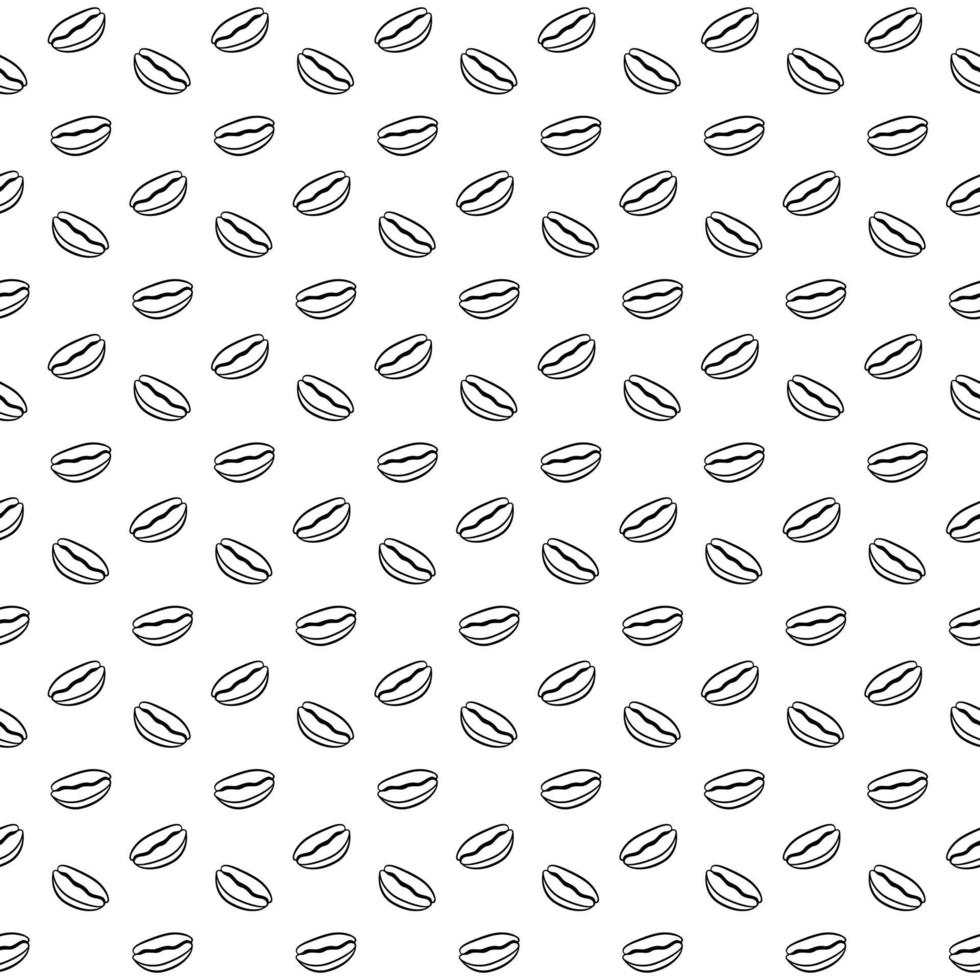 Seamless pattern with coffee grain in sketch style. vector