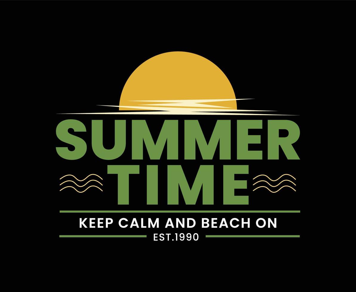 Summer Time Illustration Art Vector T-shirt Design