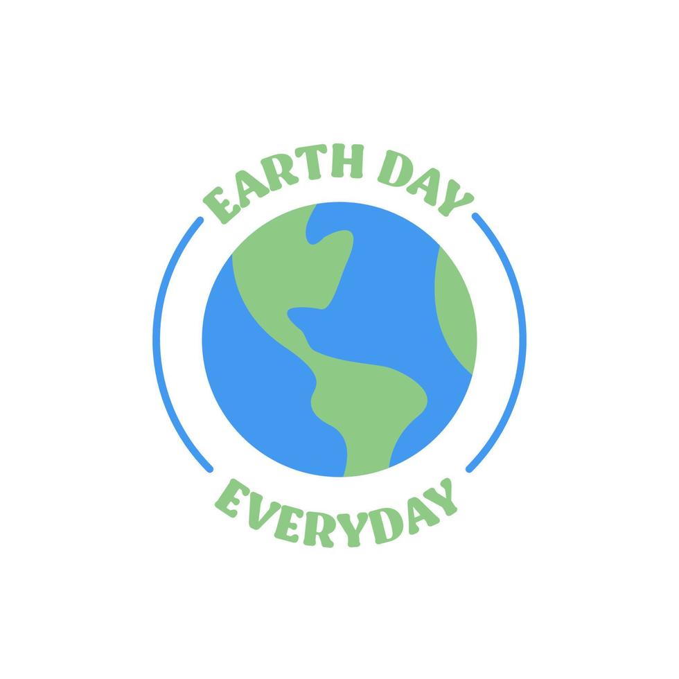 Earth day badge. Save the planet sticker. World Environment Day symbol. vector