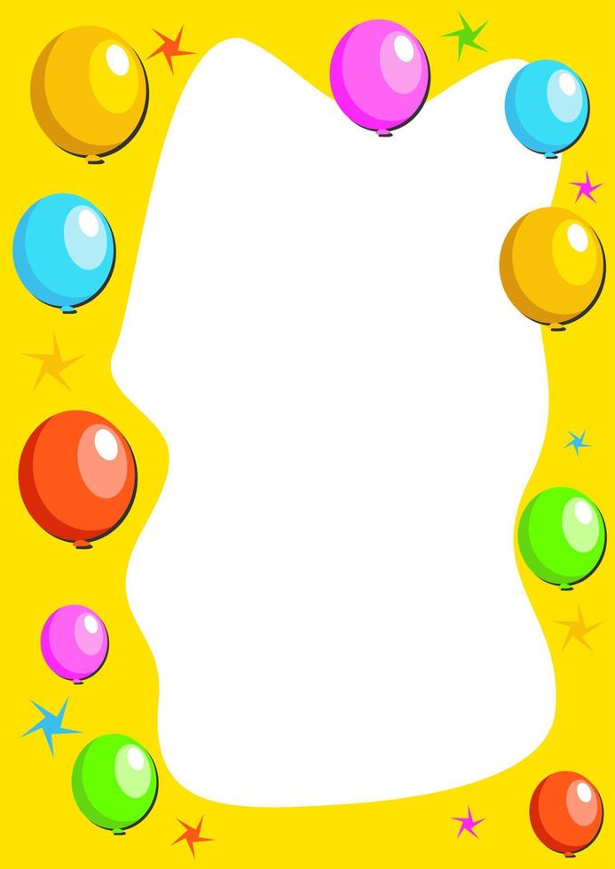 Simple Bright Birthday Balloon Border vector