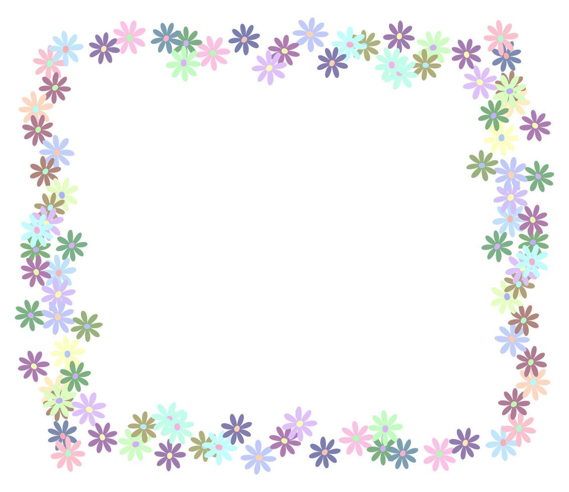 Delicate Daisy Floral Border vector