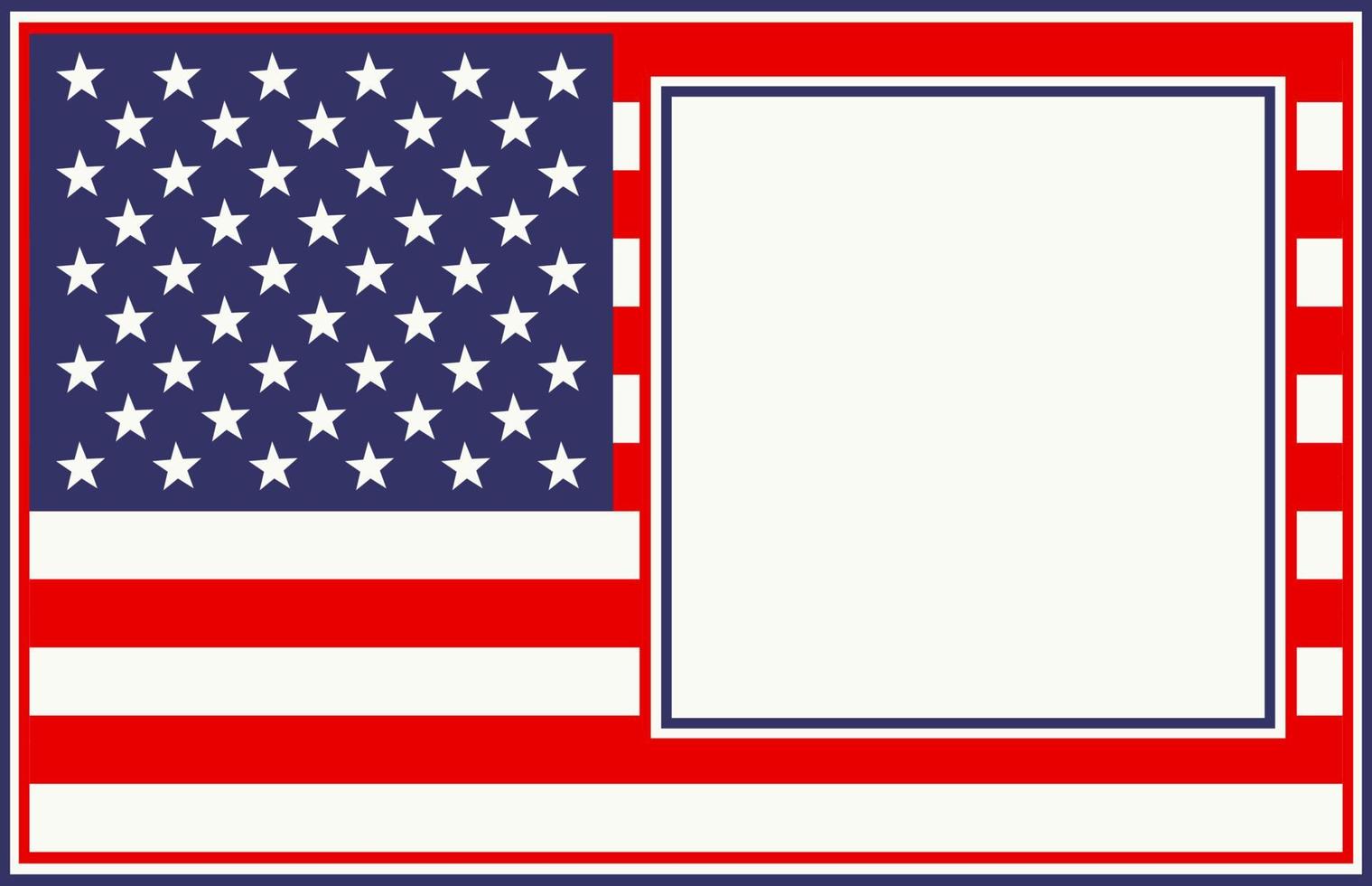 americano bandera marco modelo vector