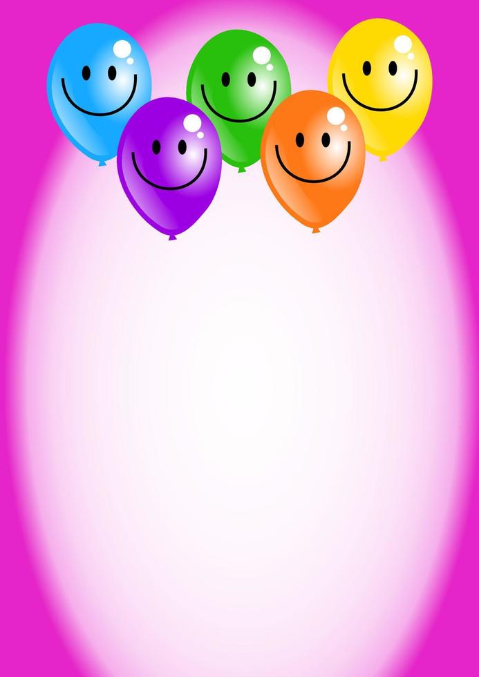 Happy Smiling Birthday Balloon Background vector