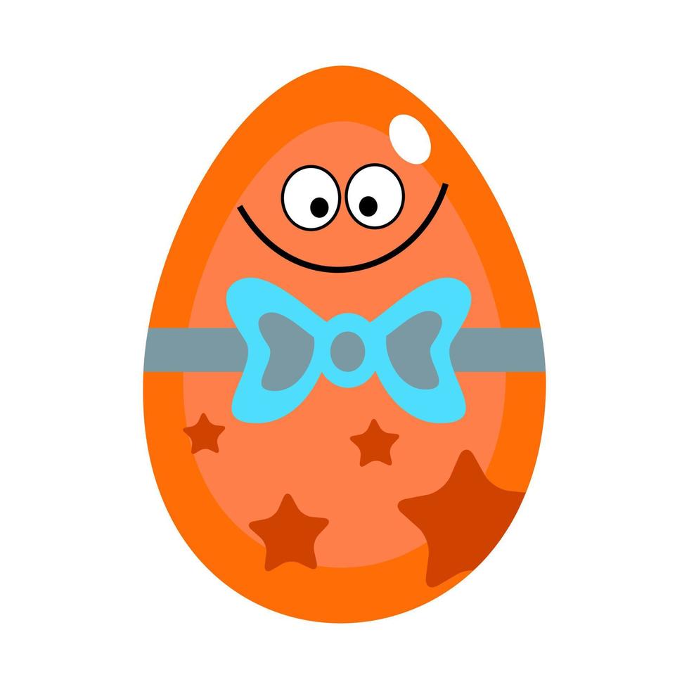 contento huevo Pascua de Resurrección dibujos animados vector