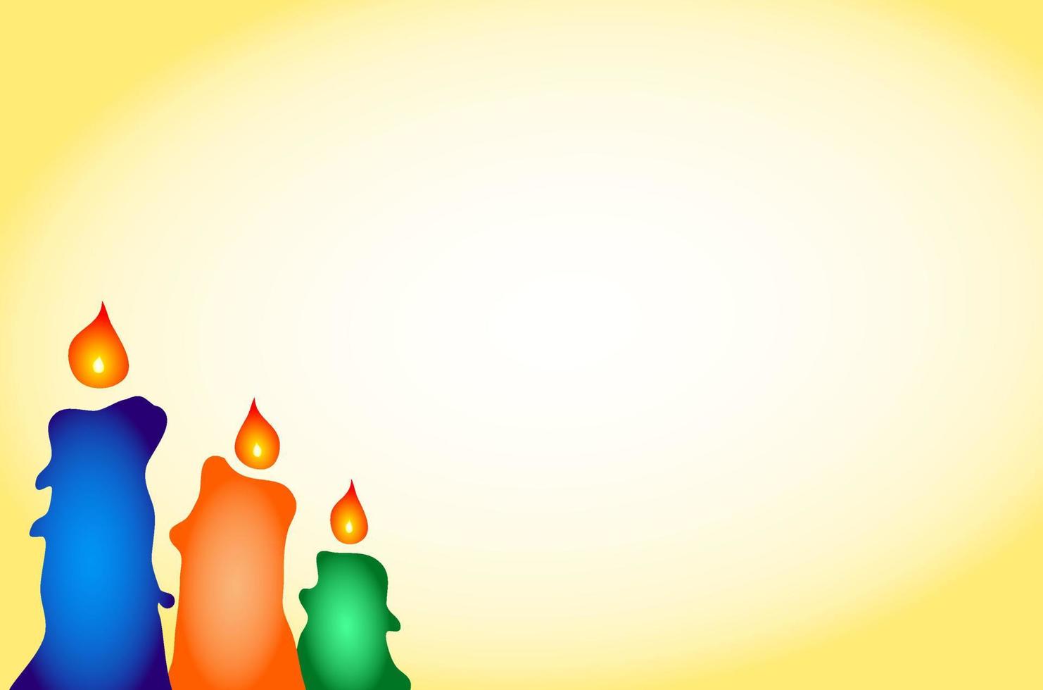 Melting Lighted Candle Background Border vector